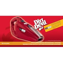 Dirt Devil AccuCharge 15.6 Volt Cordless Hand Vac with ENERGY STAR Battery Charger, BD10045RED
