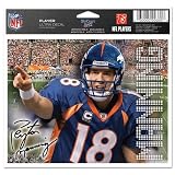 Denver Broncos Official Peyton Manning 4.5"x6" Car Window Cling Decal