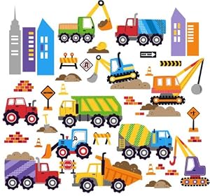 City Construction Decorative Peel & Stick Wall Art Sticker Decals