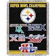 Pittsburgh Steelers NFL Super Bowl Commemorative Woven Tapestry Throw (48x60")"