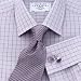 Charles Tyrwhitt Grey & Purple Prince of Wales Check Classic Dress Shirt (Single Cuff...
