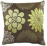 Evans Lichfield Spiro Cushion Covers, Green/Chocolate, 17 x 17 Inch, Pack of 2