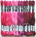 12x Baumwolltwist + Sticktwist + Stickgarn @+PINK+WEINROT+@ sticken