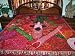 ZARDOZI EMBROIDERED BEADS SARI TAPESTRY BEDSPREAD COVERLET THROW WALL HANGING
