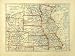1918 Map United States America Nebraska Colorado Nevada