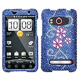 Juicy Flower With Full Rhinestones Hard Protector Case Cover For HTC Supers ....