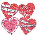 Happy Valentine's Day Heart-Shaped Decorations - 12 pk.