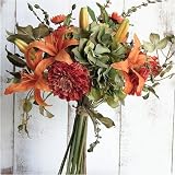 Country Bouquet - Hydrangea, Zinnias, Asiatic Lilies and Myrtle
