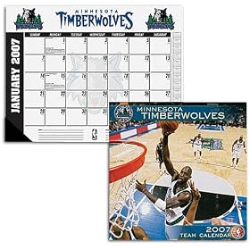 JF Turner Minnesota Timberwolves 2007 Wall and Desk Calendar Set
