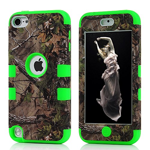 Mollycoocle Hybrid Shockproof Silicone Plastic Protective Hard Case for Apple iPod Touch 5 5th Generation