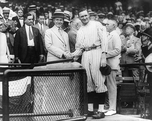 Walter Johnson & President Calvin Coolidge 11x14 Silver Halide Photo Print