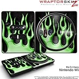 DJ Hero Skin Metal Flames Green fits Nintendo Wii DJ Heros (DJ HERO NOT INC ....