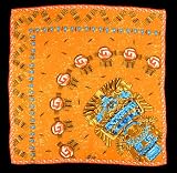Large Scarf 36'' Chimalli in Orange
