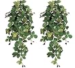 TWO 36" Raspberry Artificial Hanging Bushes