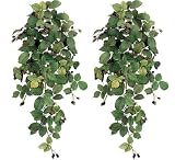 TWO 36" Raspberry Artificial Hanging Bushes