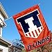 Illinois Fighting Illini Victory Badge House Flag Banner