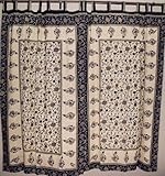 IMAGE OF 2 Lovely Door Curtains Interior Decor Floral Cream Window Textiles Coverings