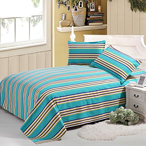 coarse cotton padded sheets by hand/One-piece cotton stripe twin bed sheets-S 200x230cm(79x91inch)