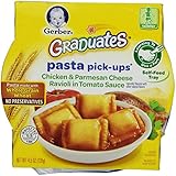 Gerber Graduates Pasta Pick Ups, Chicken and Parmesan Ravioli in Tomato Sauce, 4.5 Ounce (Pack of 8)