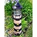 Decorative Garden Solar Powered Large Lighthouse Fiberglass Solar Light (BLUE/IVORY)