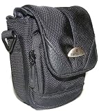 Samsonite weatherproof ultra high qualtiy leather re enforced, ultra padded digital camera case with belt loop and shoulder strap for Polariod TWO, Polaroid zink