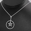 Sterling Silver Necklaces - Star - Length: 16-18" (adjustable), Height: 43mm