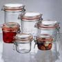 Set of 5 (Five) Le Parfait French Glass Canning Jar with Gasket and Lid - .5, .75, 1, 1.5, 2 Liter