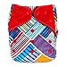 Charcoal Bamboo All In One Cloth Diapers with Inserts, 6-pack (Boy / Prints)