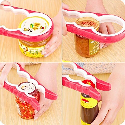 Jars Bottle Can Tin Opener Multi Purpose Multiple Size Handy Twist Glass Container Tool Get Lids Off Easily Random Color