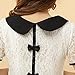 ETOSELL Lady Peter Pan Collar Chiffon T-Shirt Korean Chic Women Lace Blouse