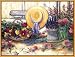 Stilleben mit Strohhut Framed Canvas Art by I. Matthaus,17.3 in. x 13.1 in. Framed