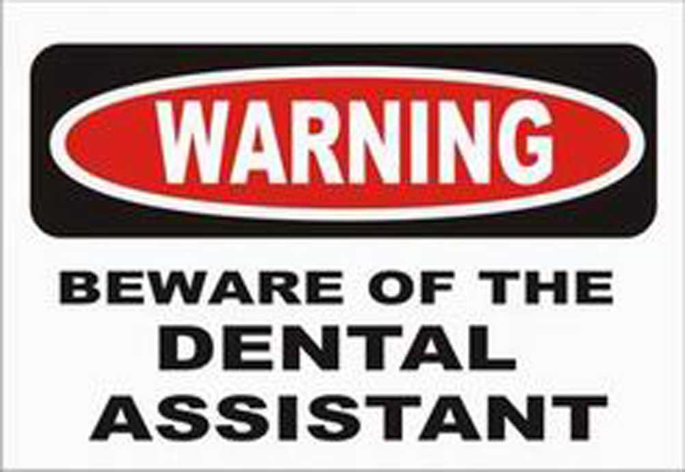 Amazon.com: BEWARE OF THE DENTAL ASSISTANT Coffee Mug Metallic ...
