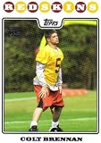 2008 Topps #337 Colt Brennan - Washington Redskins (RC - Rookie Card)(Football Cards)