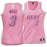 Heat - adidas Women's NBA Pink Caddy Jersey - Wade, Dwyane