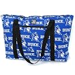 Duke University Blue Devils Logo Deluxe Tote Bag with COTTON FABRIC Surface and WATERPROOF LINING