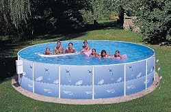 Swim'n Play Splasher 18ft Round 42"H Galv. Steel Complete Above Ground Pool Package