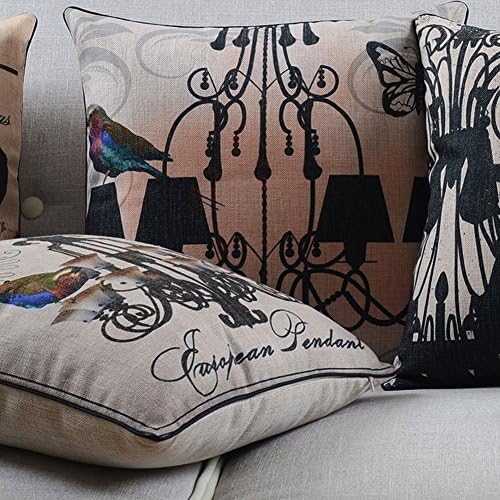 B-Q Lifestyle Cotton Cushion Cover Square Decorative Sofa Pillowslip Chandelier 18inch