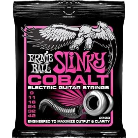 Ernie Ball 2723 Cobalt Super Slinky Elecric Guitar Strings: Musical Instruments