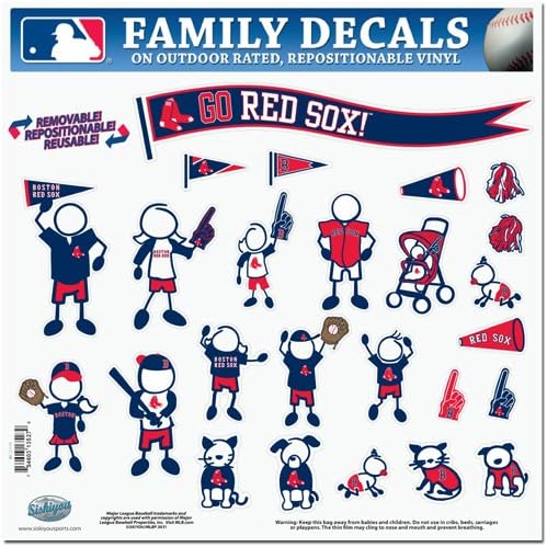 BSS - Boston Red Sox MLB Family Car Decal Set (Large)