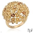 FPJ Exquisite Ring With Genuine Diamonds Beautifully Designed in 14K Yellow Gold. Total item weight 12.2g - Size 7 (Size 7)