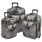 Caribbean Joe Catalina 3-Piece Fashion Expandable Luggage Collection