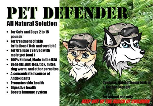 Natural Flea and Tick Control, 24 Capsules Cats and Dogs 2 to 15 pounds Health and Vitality