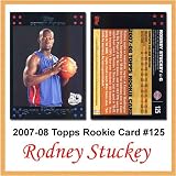 Topps Detroit Pistons Rodney Stuckey Rookie Card