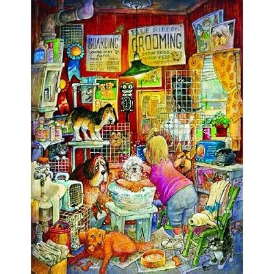 Blue Ribbon Groomer 1000+pc Jigsaw Puzzle by Bill Bell