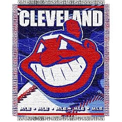 Cleveland Indians MLB Triple Woven Jacquard Throw (MLB Series) (48x60")"
