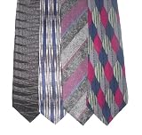 Neck Tie Lot of 4 Mens Geometric Neckties