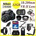 Nikon D5100 Digital SLR Camera with Nikon AF-S DX NIKKOR 18-200mm f/3.5-5.6G ED VR II Zoom Lens + 3 Extra Lens + 32GB SDHC Memory Card & More !!