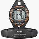 TIMEX IRONMAN ROAD TRAINER HEART RATE BLACK/ORANGE MODEL # T5K212HD