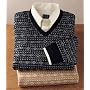 Signature Merino Wool Fair Isle V-Neck Sweater