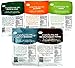 cruncha ma-me Freeze-Dried Edamame Snacks 5-Flavor Variety: One 0.7 oz Packet Each of Sea Salt & Black Pepper, Jalapeño, Onion & Chive, Lightly Seasoned, and Naked in a BlackTie Box (5 Items Total)